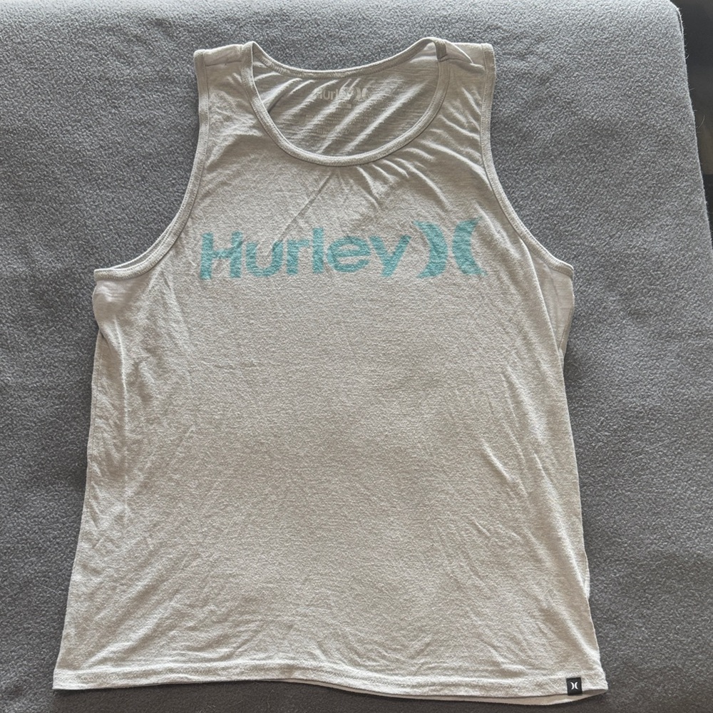 Hurley Light Gray Tank with Blue Logo